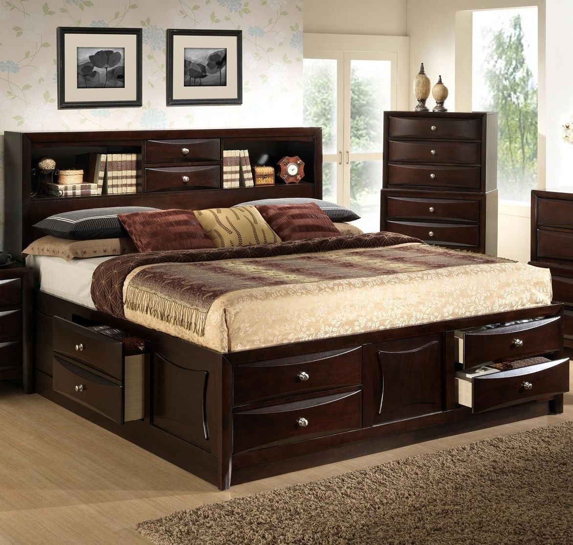 Top 15 Of Queen Size Bookcases Headboard