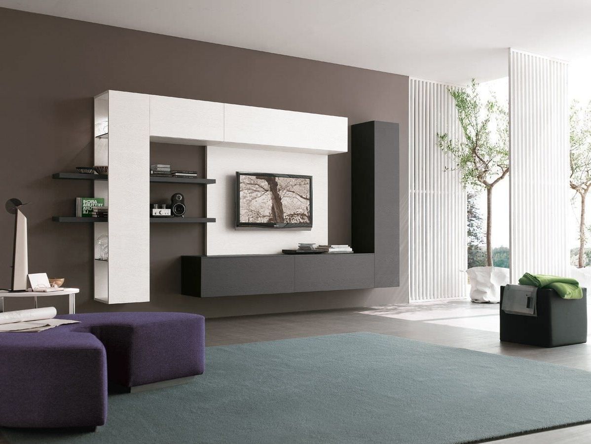 modern living room tv wall units