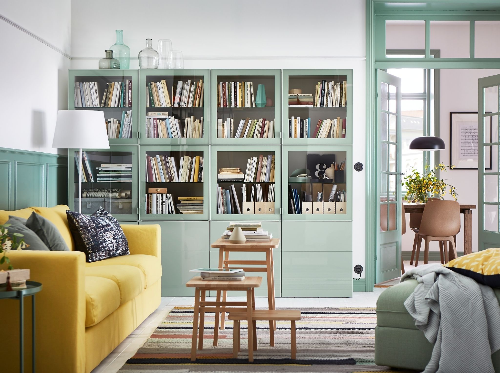Bookcases With Books In Living Room