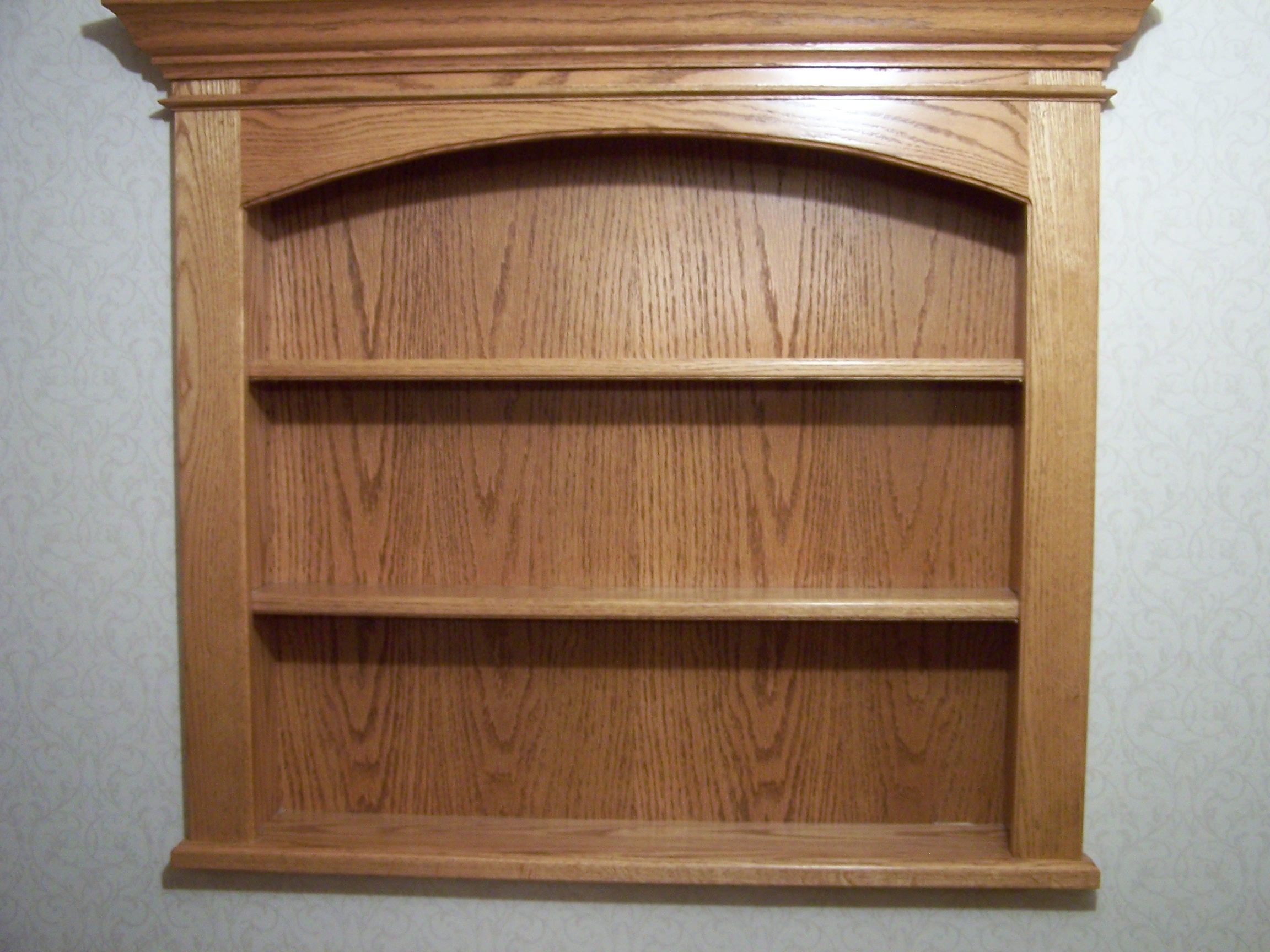 oak kitchen wall shelf unit