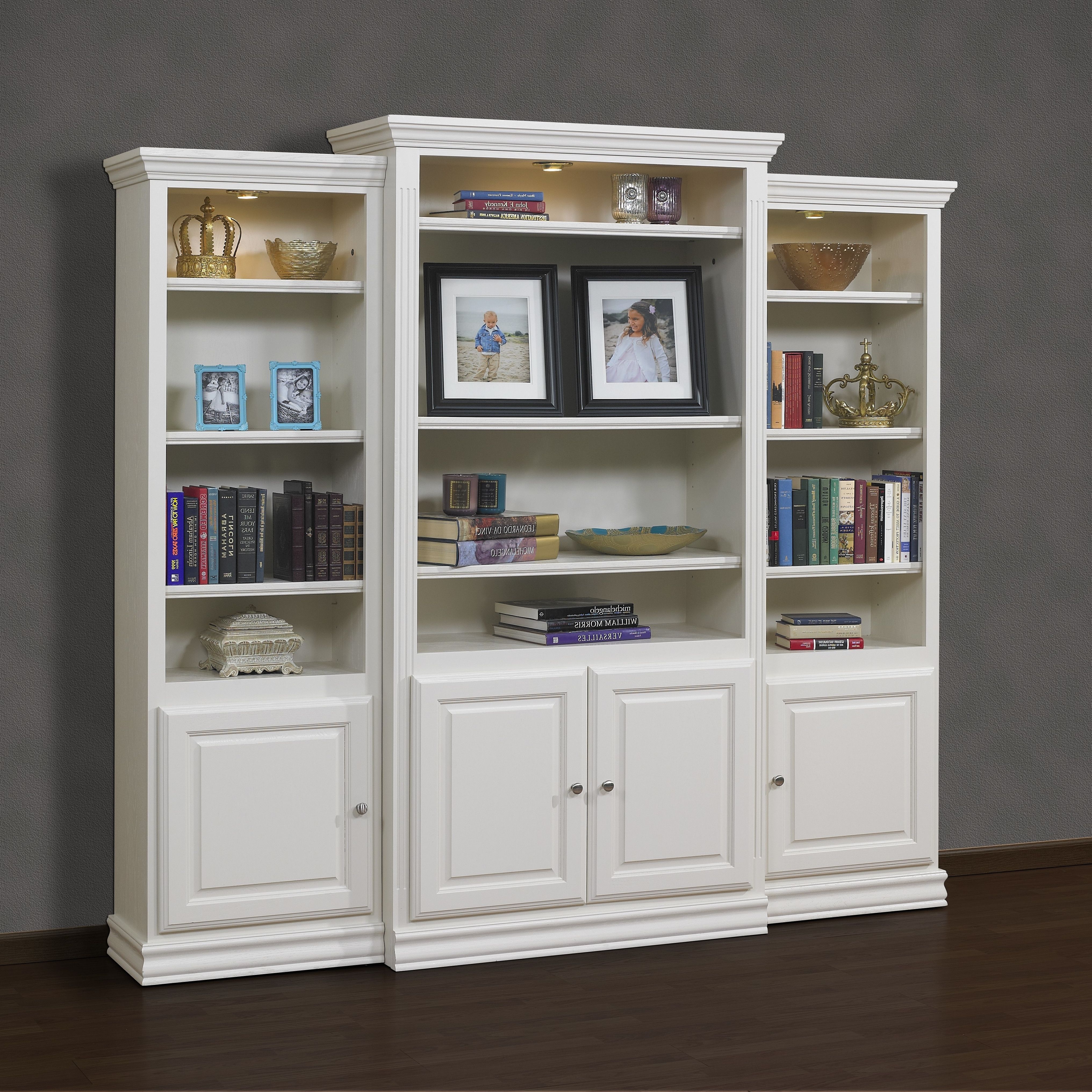 Tremendous Bookshelf Cabinet White Bookcase With Glass Door Intended For Current White Bookcases With Cupboard 