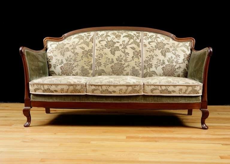 2017 1930s Sofas Within Post Art Deco Upholstered Sofa Frame In Cuban Mahogany Circa 1930 