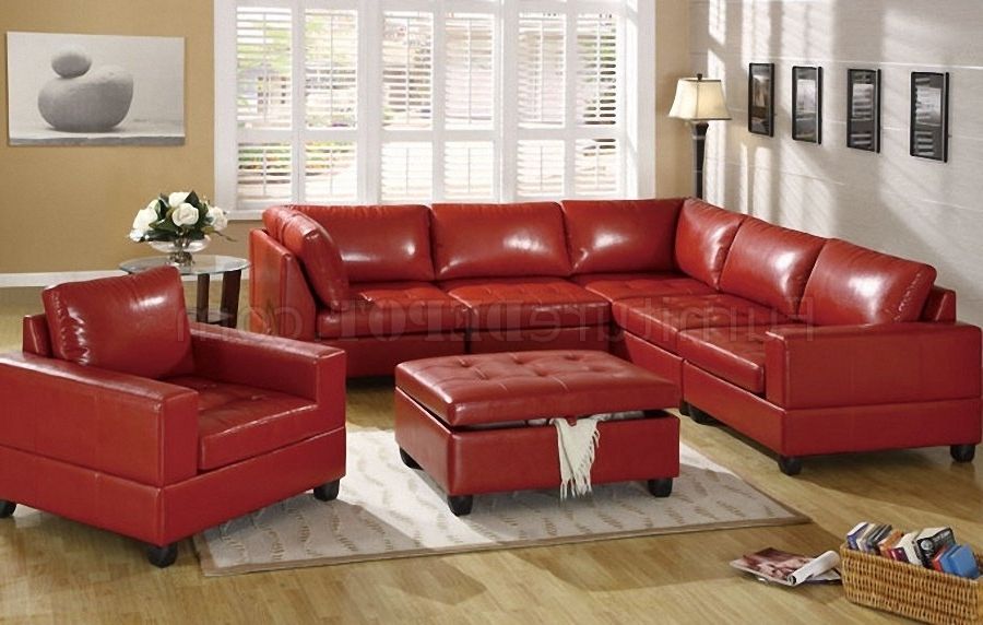 simmons dark red leather sectional sofa