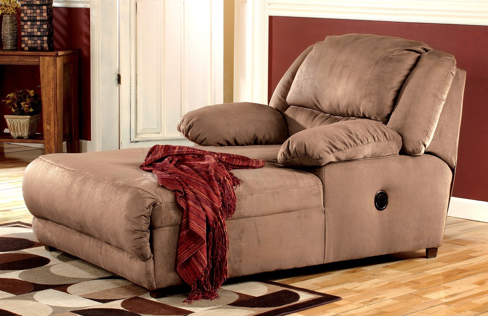 ashley leather chaise sofa