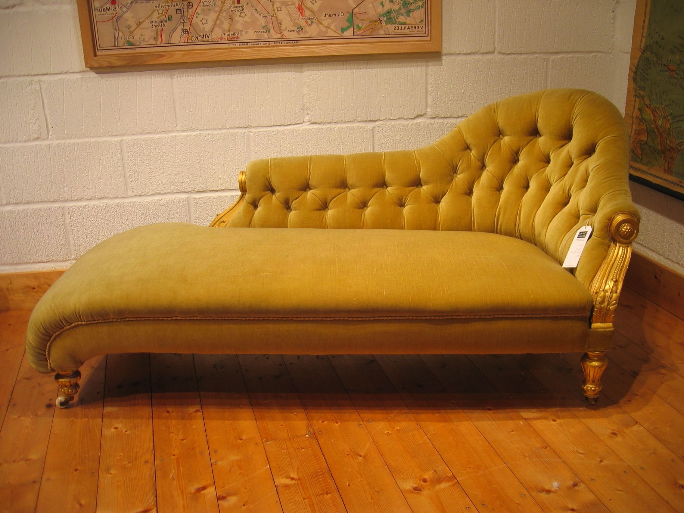 Cheap Chaise Lounge Chairs For 2017 Yellow Color Antique Victorian Chaise Lounge Sofa Bed With Wooden (View 13 of 15)