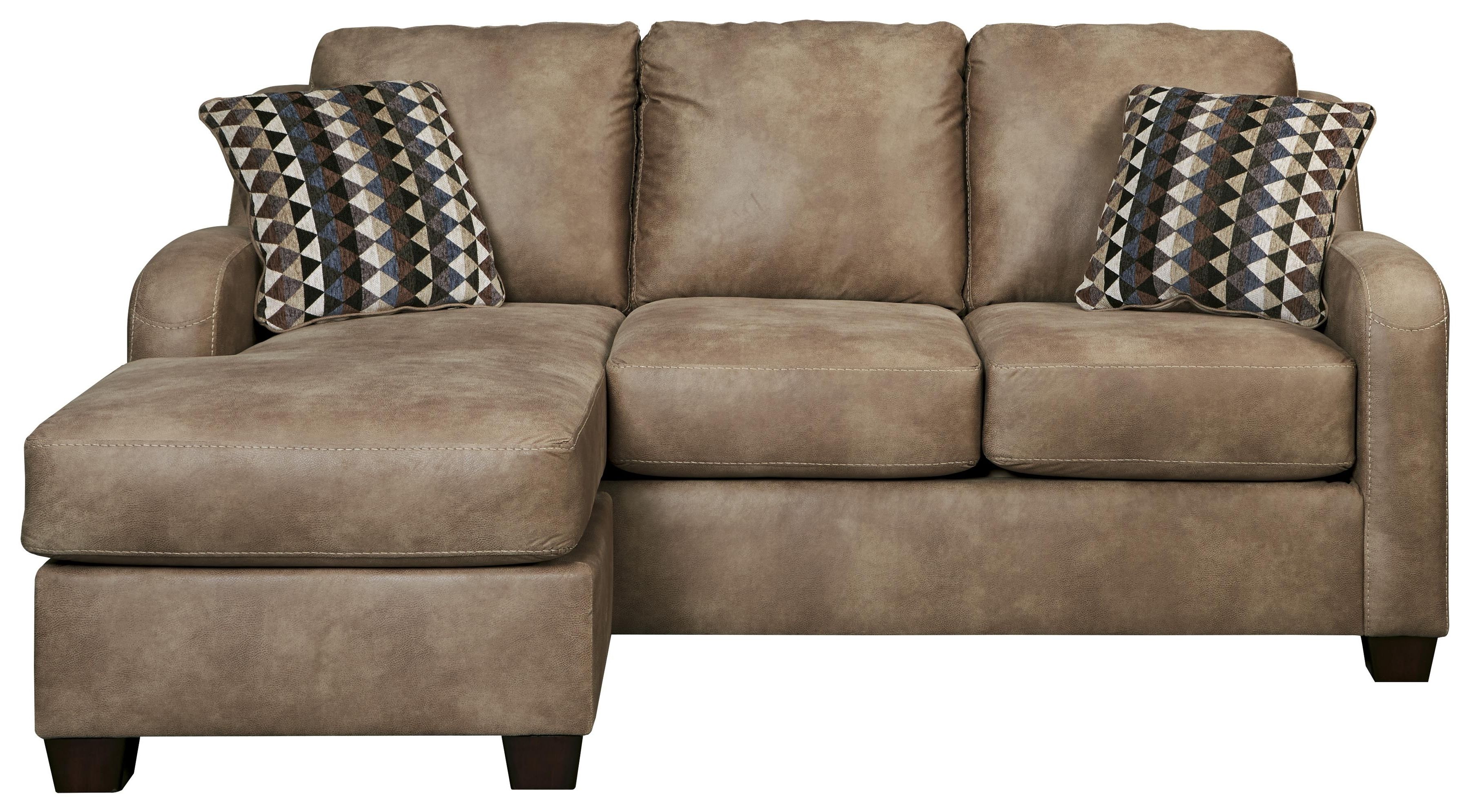 small space leather sofa with chaise