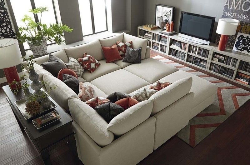 Favorite Sectional Sofas With Oversized Ottoman Inside Sofa Beds Design Astonishing Contemporary Sectional Sofa With 