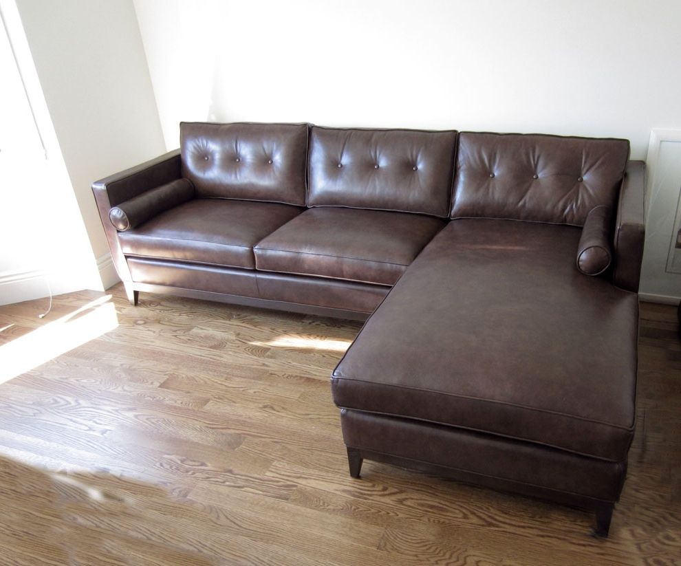 leather sofa with chaise sale