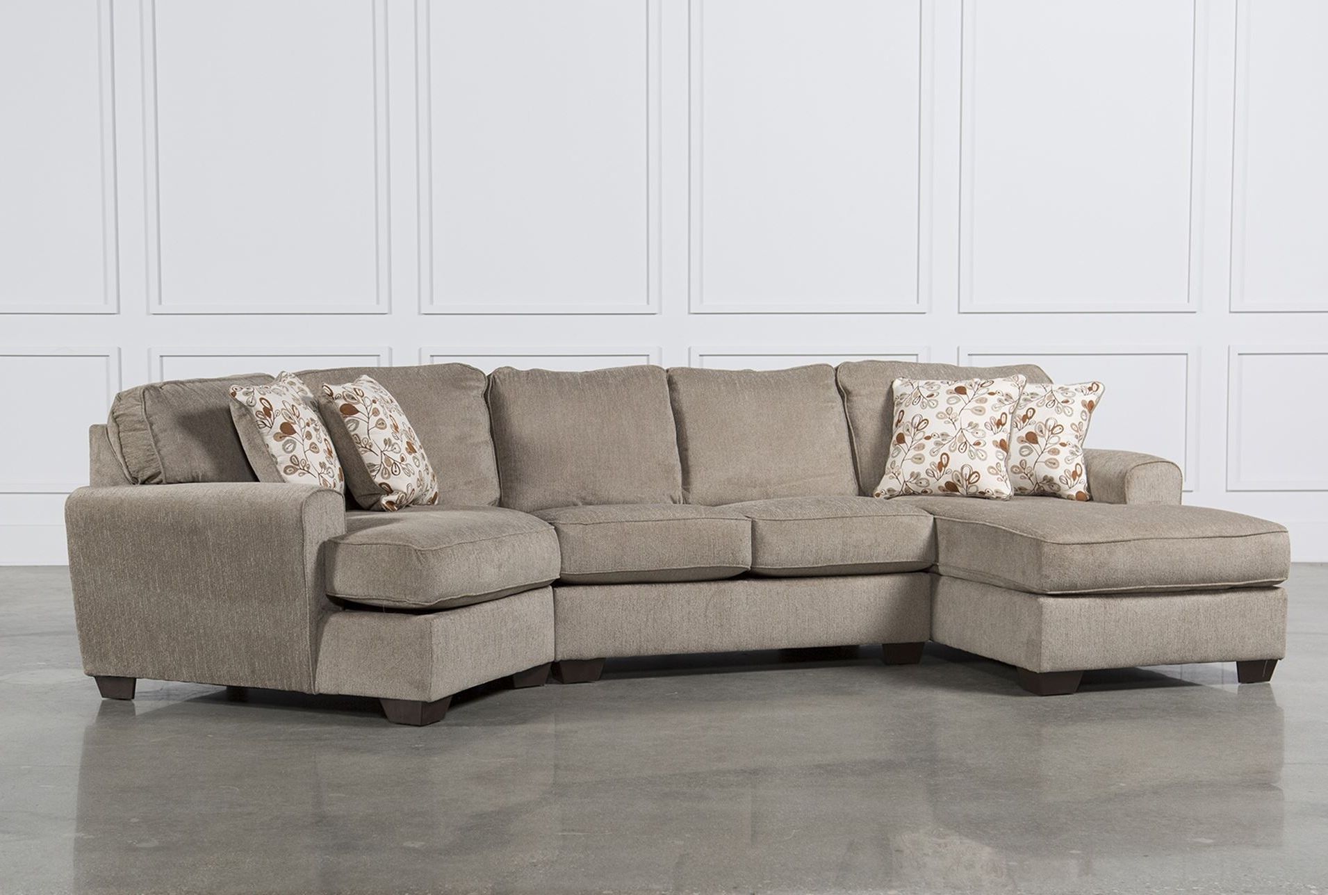 leather right-arm facing cuddler sectional sofa