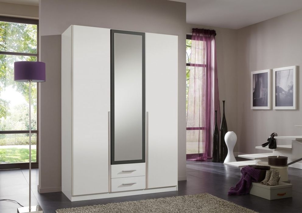 2024 Popular White 3 Door Wardrobes with Mirror