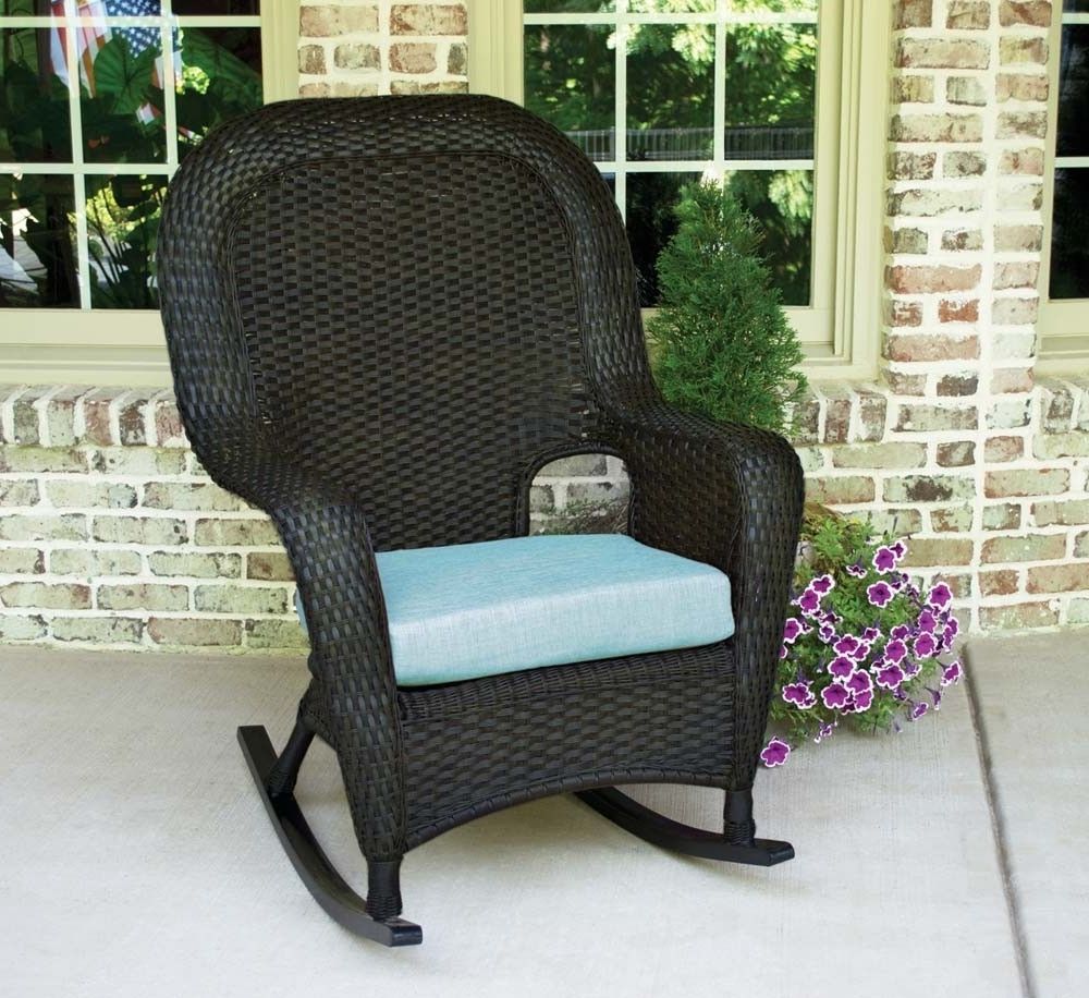 2024 Popular Resin Wicker Rocking Chairs   Resin Wicker Rocking Chairs Throughout Most Up To Date Tortuga Outdoor Lexington Wicker Rocker Wicker 