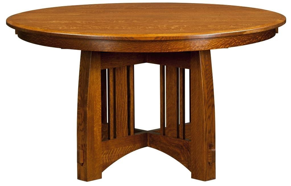 Craftsman Dining Table Optional Chairs Sears Round Glass – Chann With Well Known Craftsman Round Dining Tables (View 4 of 20)