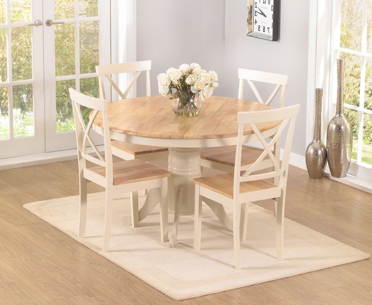 cream wood kitchen table