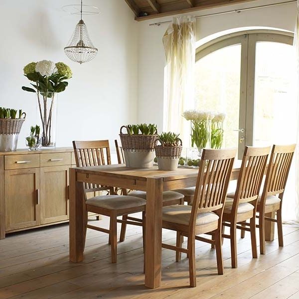 The Best Oak Dining Tables and Fabric Chairs