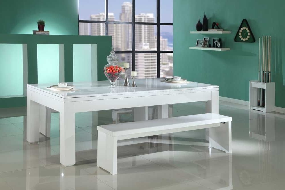 2024 Best Of Gloss White Dining Tables   Gloss White Pool Dining Table Custom Snooker Throughout Recent Gloss White Dining Tables 