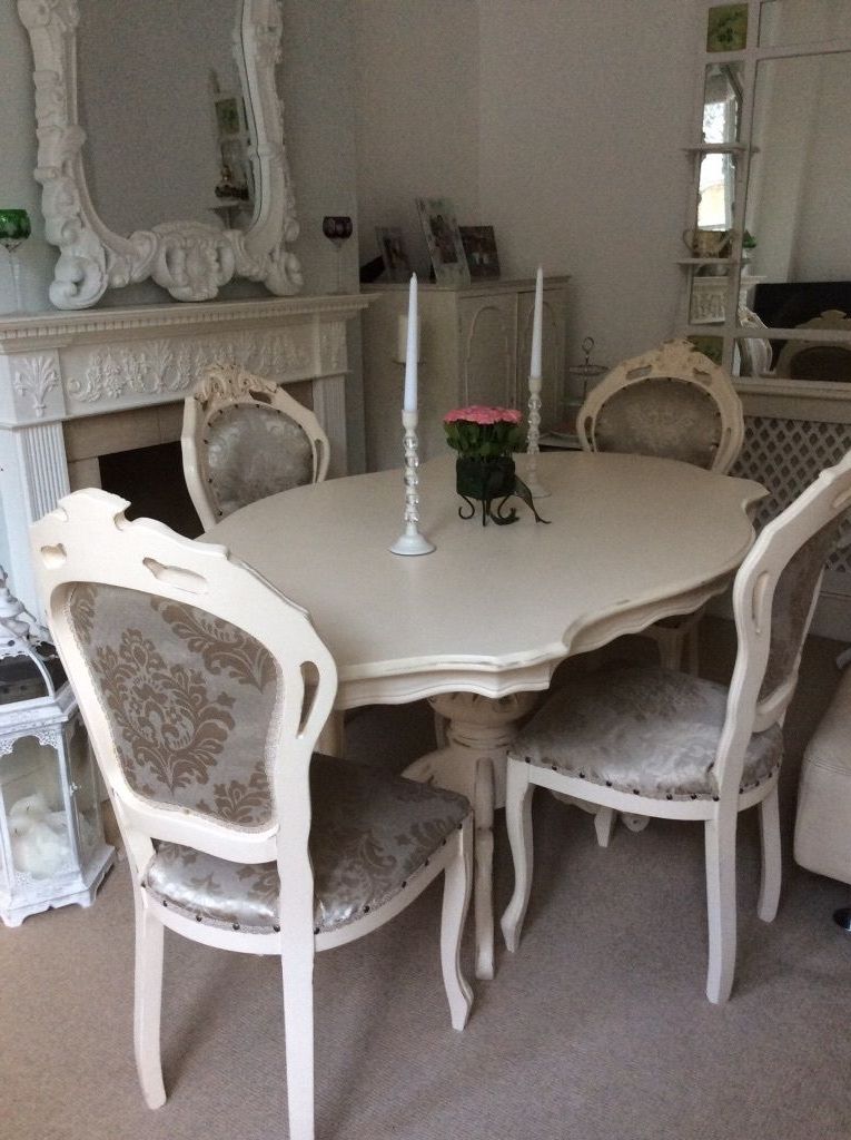 20 Best Shabby Chic Cream Dining Tables And Chairs