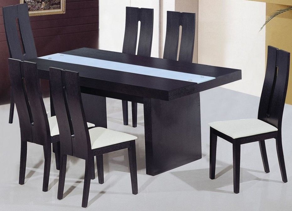 2022 Popular Black Wood Dining Tables Sets