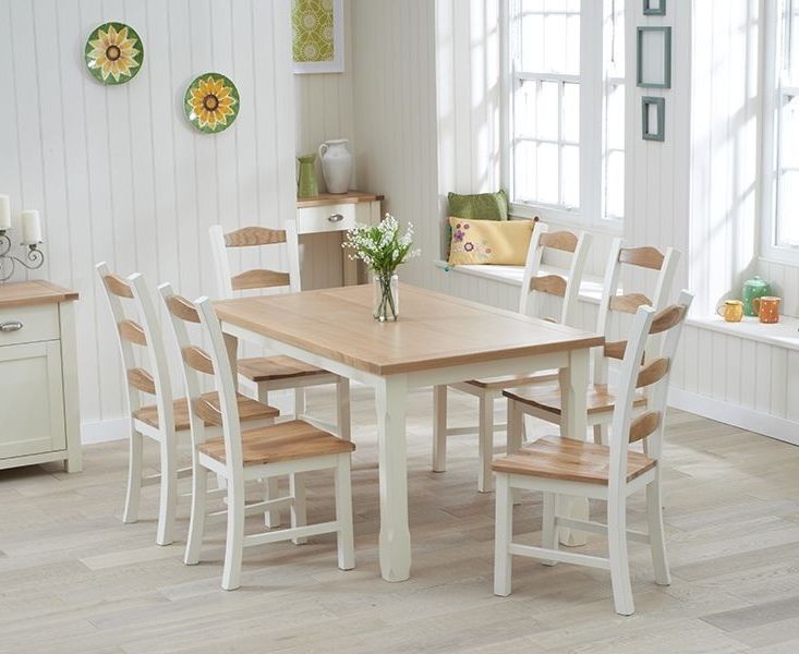 Cream And Wood Dining Room Tables