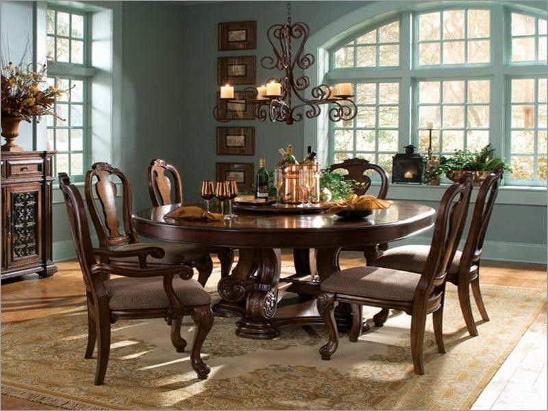 Round Dining Room Table And Chairs For 8