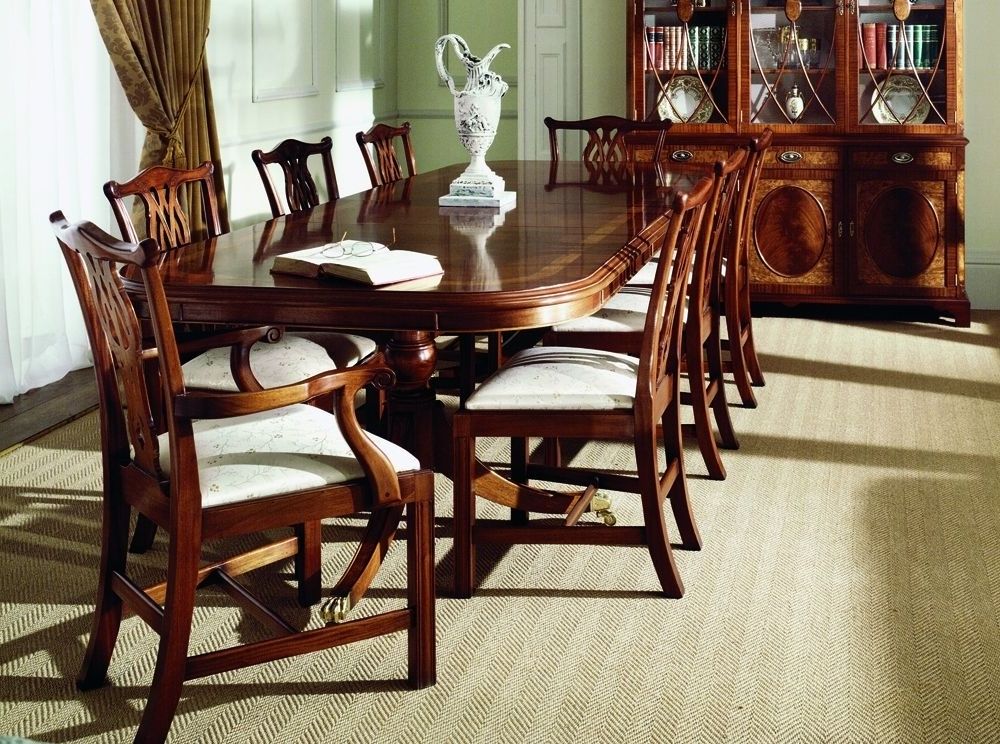 mahogany extending dining room table