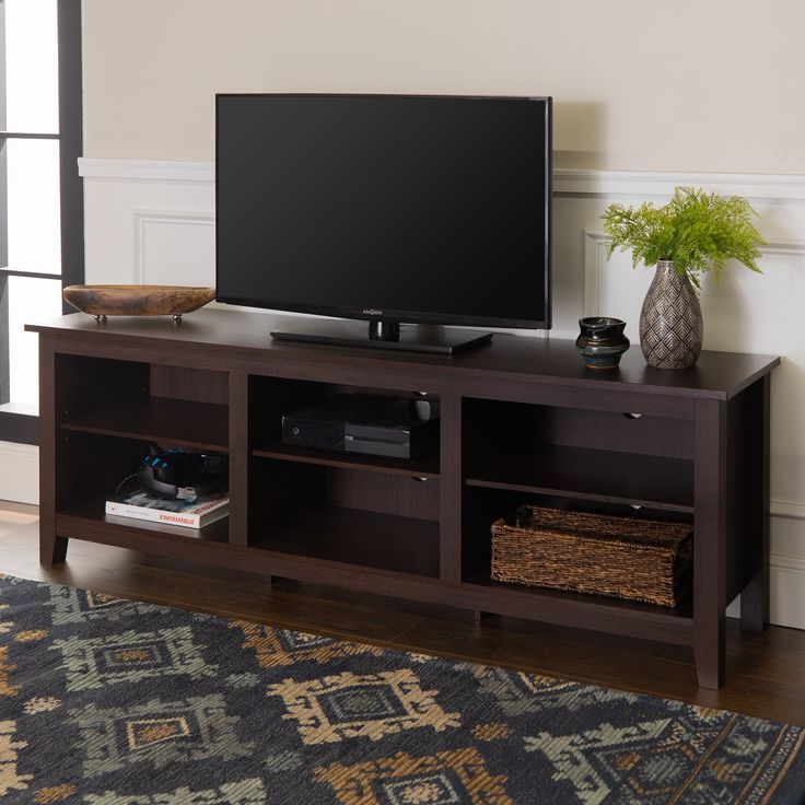 Top 10 of Woven Paths Open Storage Tv Stands with Multiple Finishes